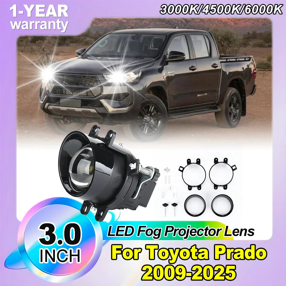 3.0 Inch 6000K White 3000K Yellow Bi-LED Projector Lenses Fog Lamp Car Accessories Fog Lig