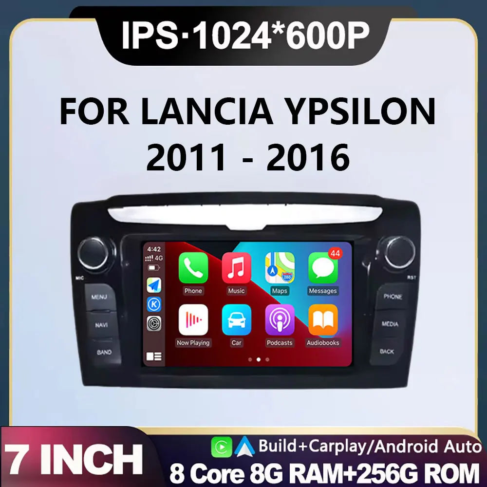Wireless Carplay Android 16 Auto For Lancia YPSILON 2011 2012 2013 - 2016 Car Video Radio  | AUTOKITSHOP