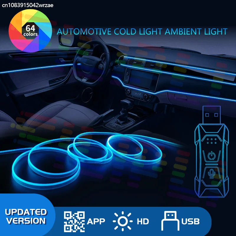 RGB - LED Strip - App Control - Car Interior Lighting | AUTOKITSHOP