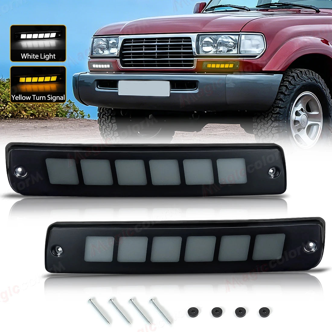 LED DRL For Toyota Land Cruiser 80 Series LC80 FJ80 FZJ80 HDJ80 HZJ80 1991-1997 For Lexus  | AUTOKITSHOP