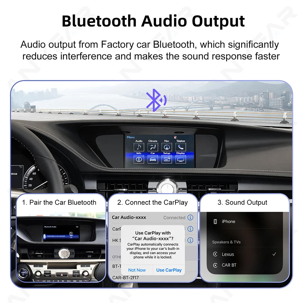 For Lexus ES/NX/IS/RX/CT 2014-2017 NEW Wireless Carplay Adapter Android Auto
