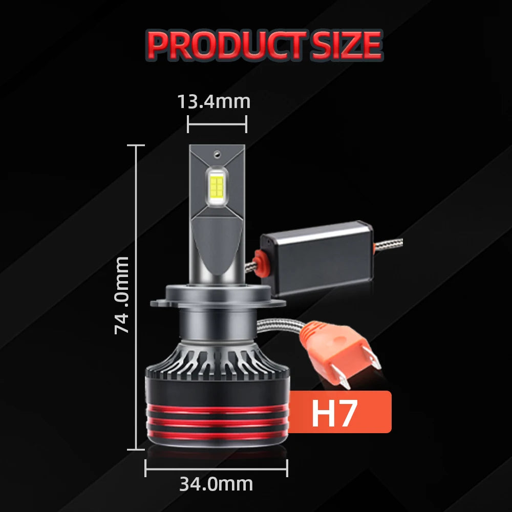 150W H7 Auto Headlamps Bulbs Plug and Play 30000LM LED Car Headlights 6000K Super White 12