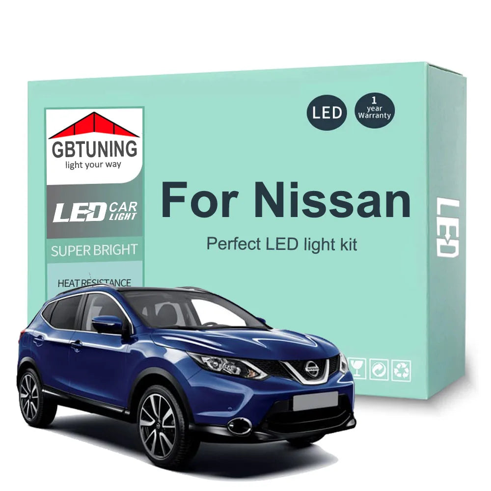 LED Interior Light Kit for Nissan Qashqai X-Trail Kicks Juke Murano Leaf Versa Sentra Pathfinder Canbus Car Indoor La...