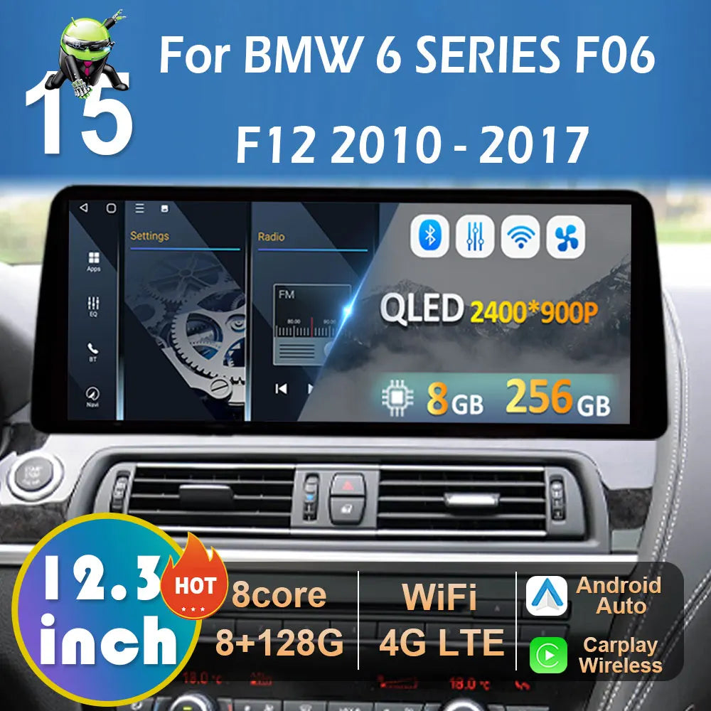 Android 15 4G for BMW 6 SERIES F06 F12 2010 2011 2012 2013 - 2017 Car Multimedia Video Pla | AUTOKITSHOP