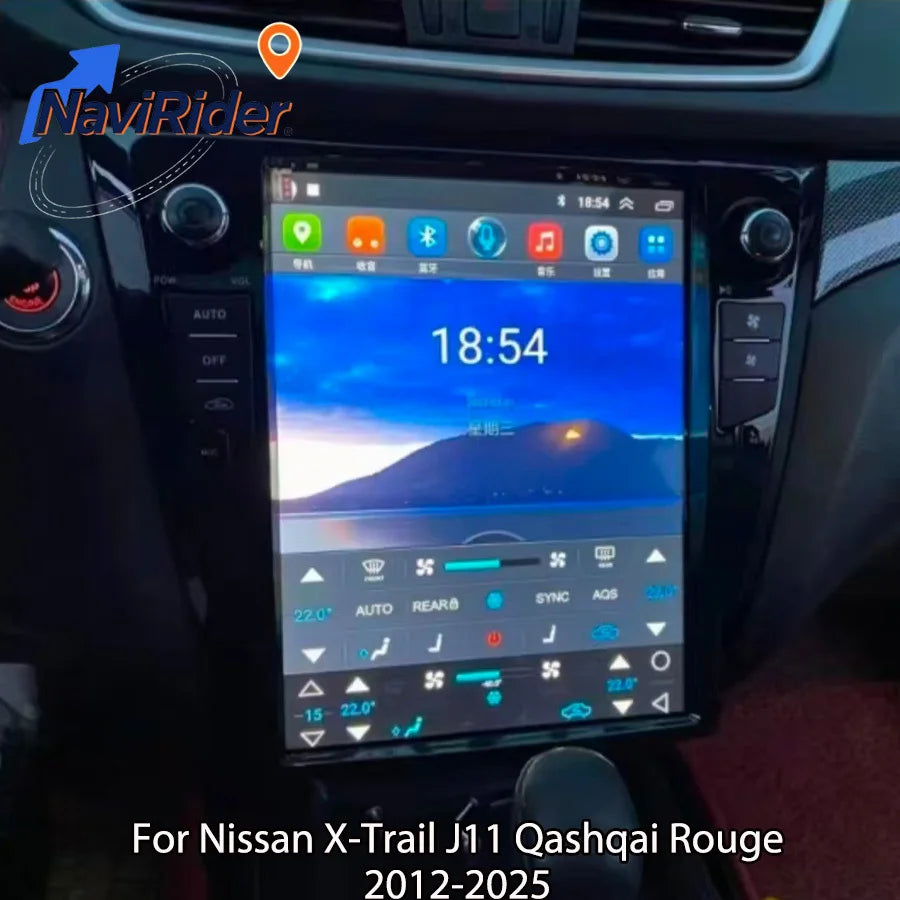 12.1" Android 15 Multimedia Player For Nissan X-Trail J11 Qashqai Rouge 2012-2025 Automati