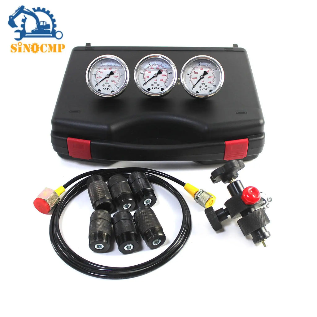 Hydraulic Gauge Test Kit Hydraulic Nitrogen Accumulator Charging System Gauge Pressure Tes