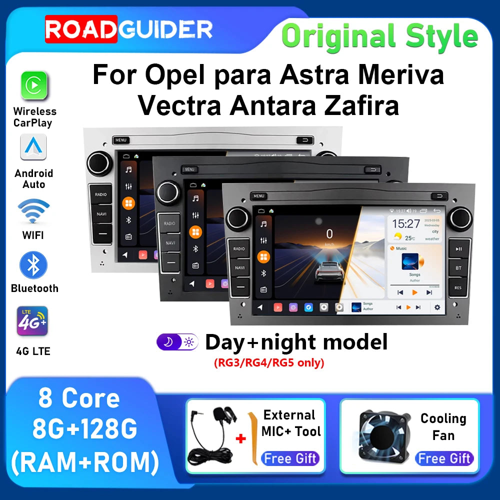 Android 14 7" Screen Car Radio For Opel para Astra Meriva Vectra Antara Zafira Multimidia