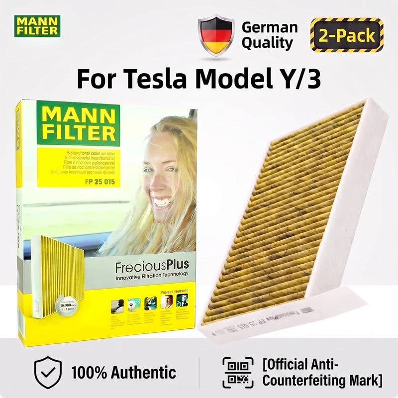 MANN FILTER FreciousPlus FP25015 Cabin Air Filter For TESLA MOTORS Model 3 Model Y Model Y