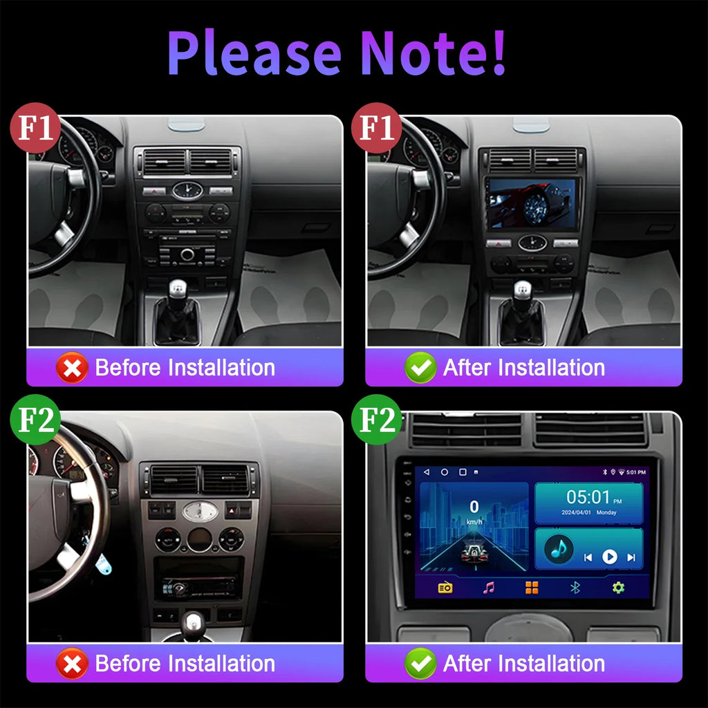 9" Car Radio For Ford Mondeo Mondeo 3 2000-2007 Android 16 Wireless BT Carplay Multimedia