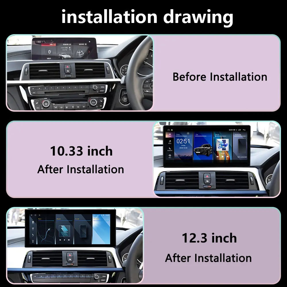 Right Hand Drvie Car radio Android Auto For BMW 3 /4 series F30 F31 F32 F33 F34 F36 2013 -