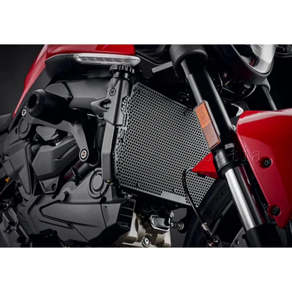 For Ducati Monster 937/950 2021 2022 2023 2024 2025 Radiator Grille Guard Cover Oil Cooler Guard - Automotive LED Light