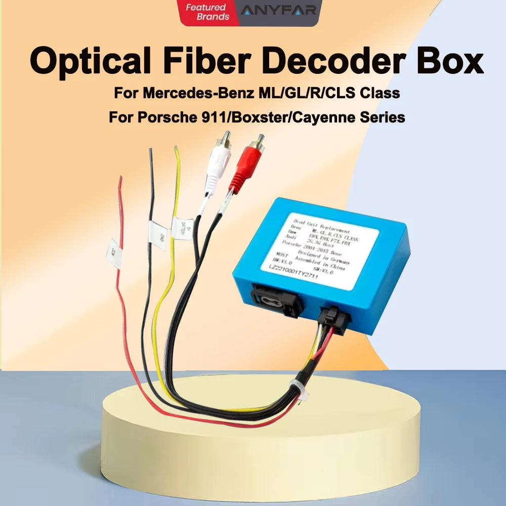 Car Stereo Radio Optical Fiber Decoder Most Box For Benz B200 ML SL SLK R350 C W203 CLK W2