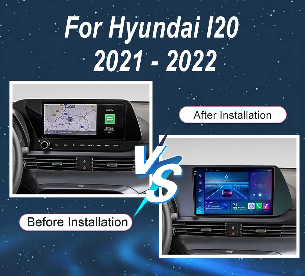 Android 16 Radio Stereo Car DVD For Hyundai I20 2021 - 2022 Auto Multimedia Video Player G