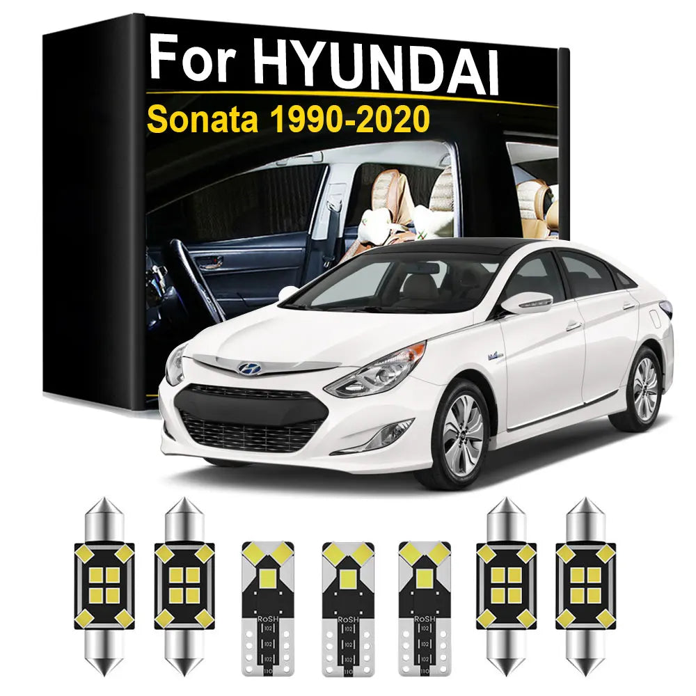 LED Interior Light Kit for Hyundai Sonata 2 3 4 5 6 7 8 9 1990- 2009 - Canbus Dome Map Door Trunk Bulbs | AUTOKITSHOP