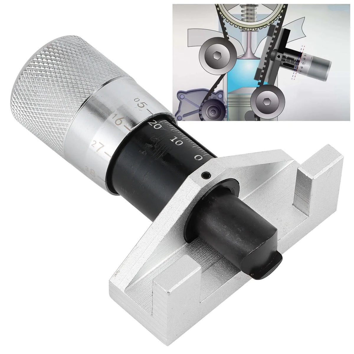 Belt Tension Gauge Timing Belt Tension Gauge Tester Detection Measurement Professional Auto Car  - Automotive LED Light