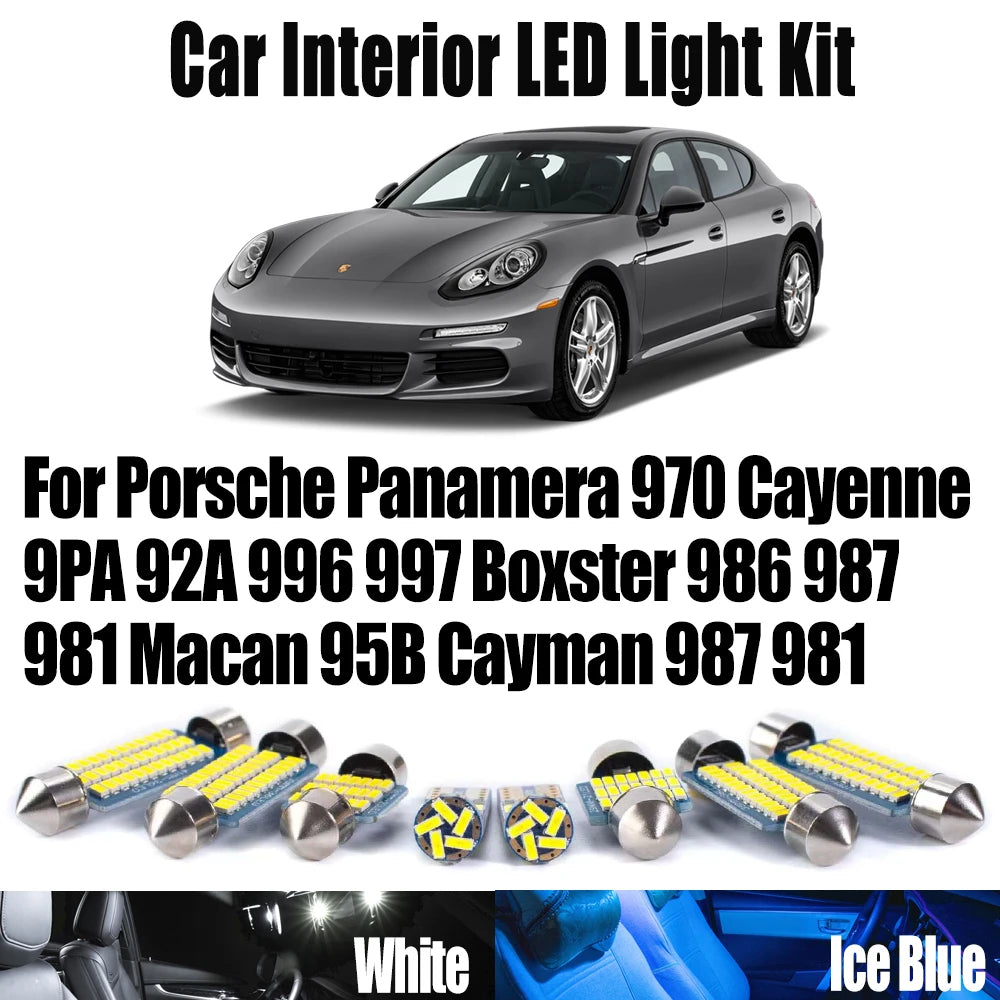 LED Interior Light Kit for Porsche Panamera 970 Cayenne 9PA 92A 996 997 Boxster 986 987 981 Macan 95B Cayman 987 981 ...