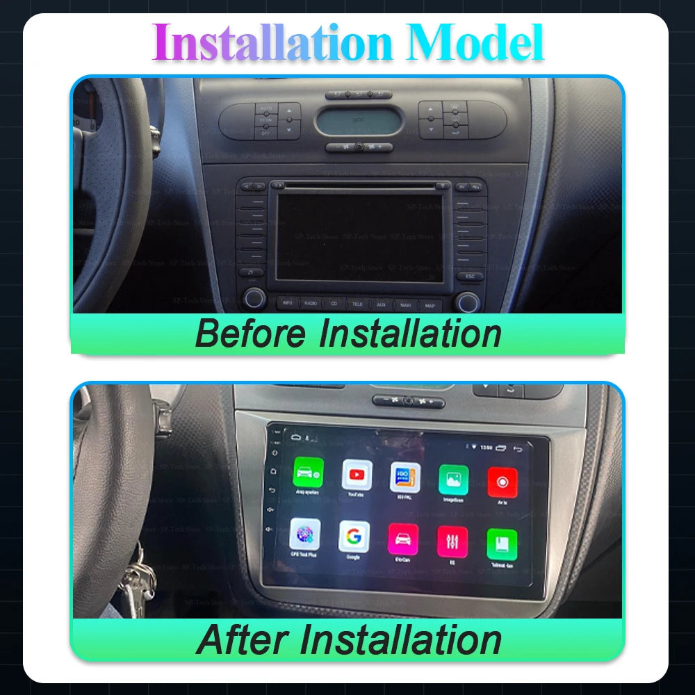 Android 16 For Seat Altea Xl Toledo 2004-2015 Lhd Rhd Qualcomm Car Radio Multimedia Video  | AUTOKITSHOP