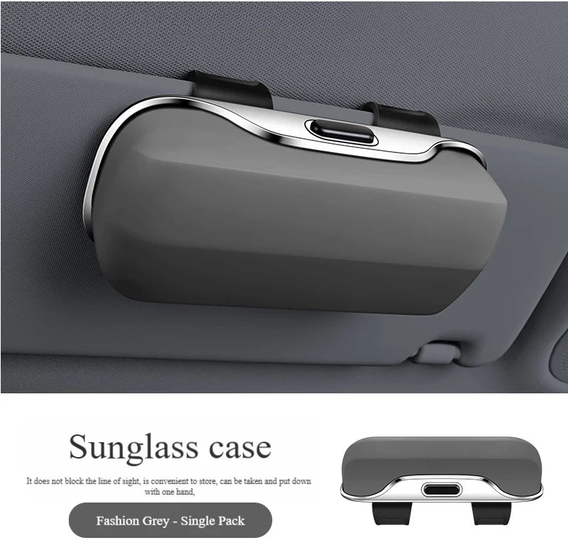 Car Sunshade Glasses Storage Box, Car Portable Universal Sunglasses Glasses Box