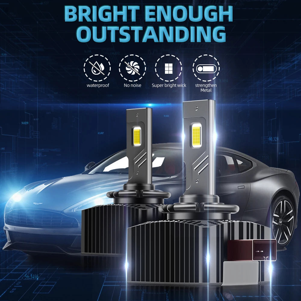 120W Turbo Auto Headlamp Bulbs 30000LM Xenon Lights 6000K White Car Headlights For Volvo S