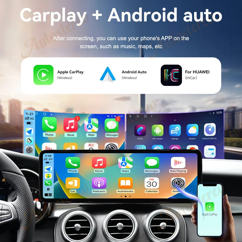 Android 15 14.9 Auto Stereo For Mercedes Benz X Class X200 X220D X250D X350D Car GPS Navig