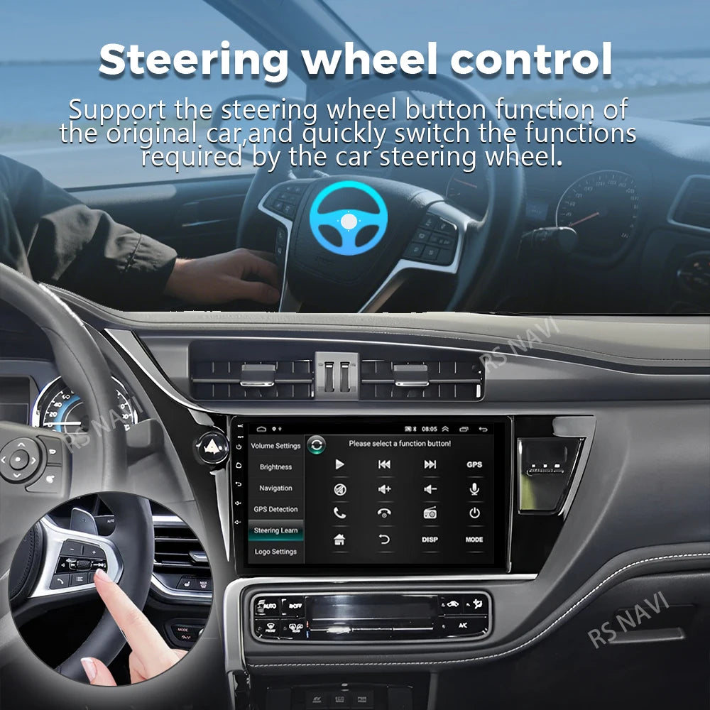 Plug and Play Android 16 For Toyota Corolla 11 Auris LHD 2017 - 2019 2K QLED Android Car R