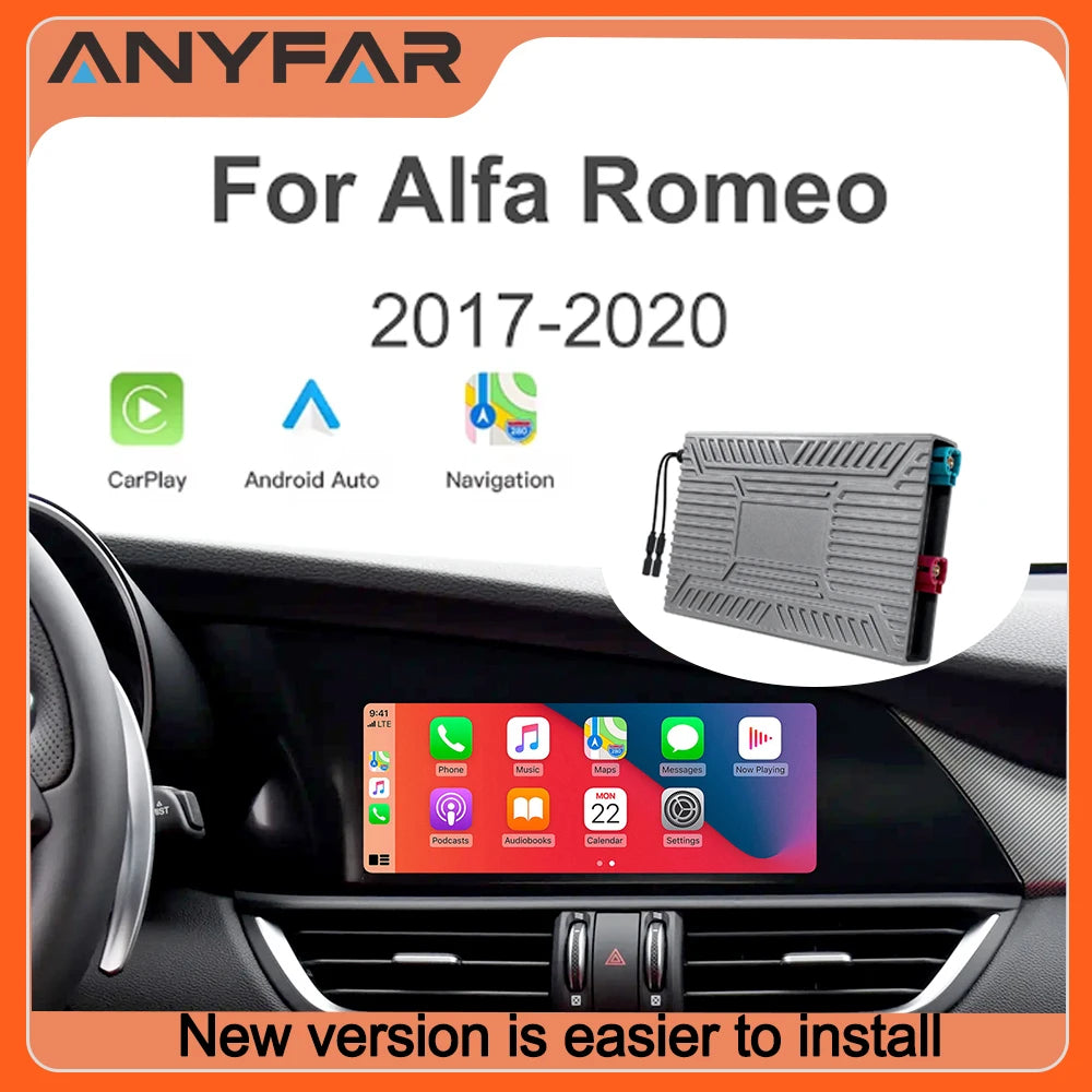 Wireless CarPlay Android auto For Alfa Romeo Stelvio Giulia 2017-2020 Module Android Auto