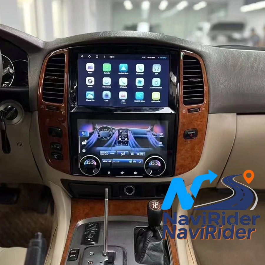 Stereo Car Multimedia Autoradio Navi GPS Carplay Android Screen AC Panel For Toyota Land C