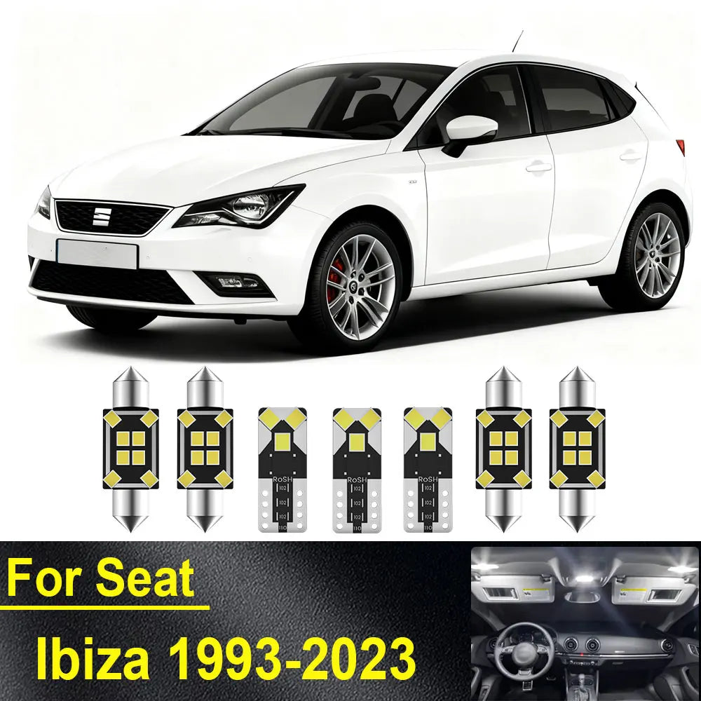 LED Interior Light Kit for Seat Ibiza 6P 6J 6L 6F 2004 -2023 - Canbus Dome Map Door Trunk Bulbs | AUTOKITSHOP