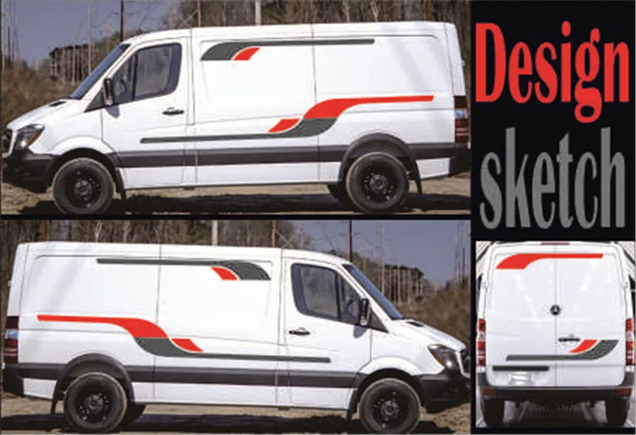 Motor Home Stripes Camper Van Horsebox Rv Sticker Caravan Decal Graphic