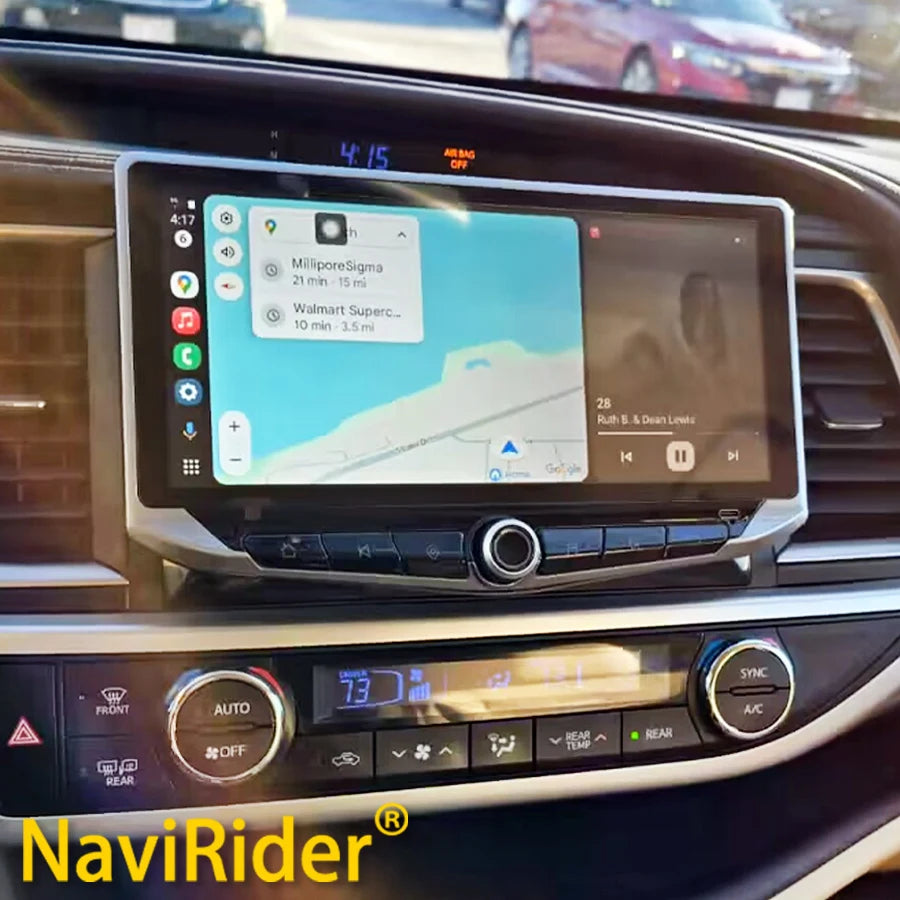 10.88inch Android 14 Screen For Toyota Highlander Kluger 2014 2015 2016 2017 2018 2019 Car