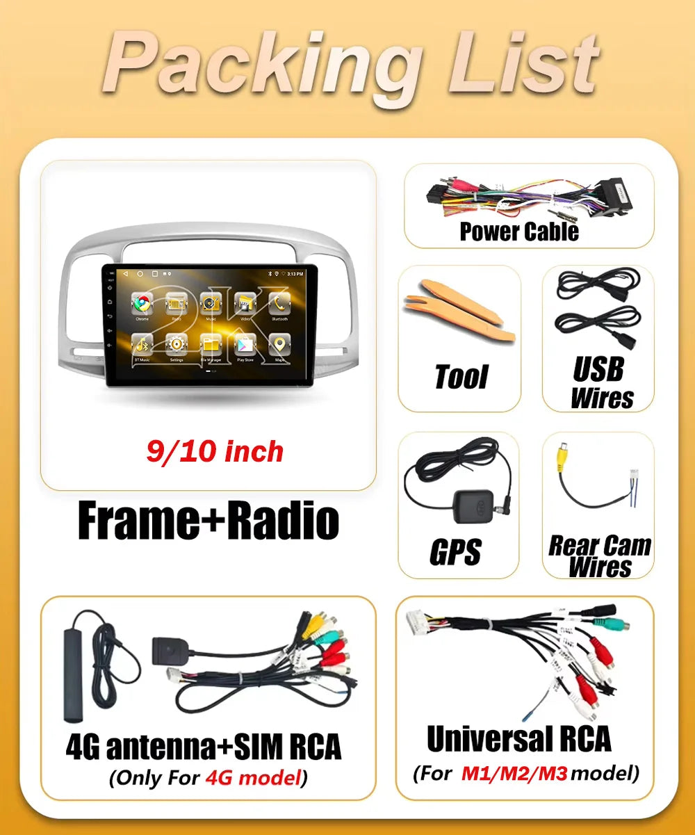 Android 16 For Hyundai Accent 3 2006 - 2011 Gps Android No 2din 2 Din Dvd Car Radio Multim | AUTOKITSHOP