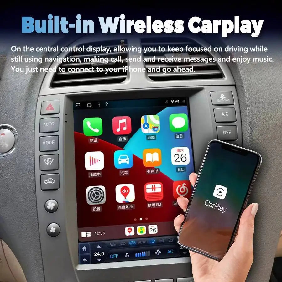 10.4" Android 15 Screen Car Radio Stereo For Lexus ES240 ES250 ES300 ES330 ES350 ES 350 20 | AUTOKITSHOP