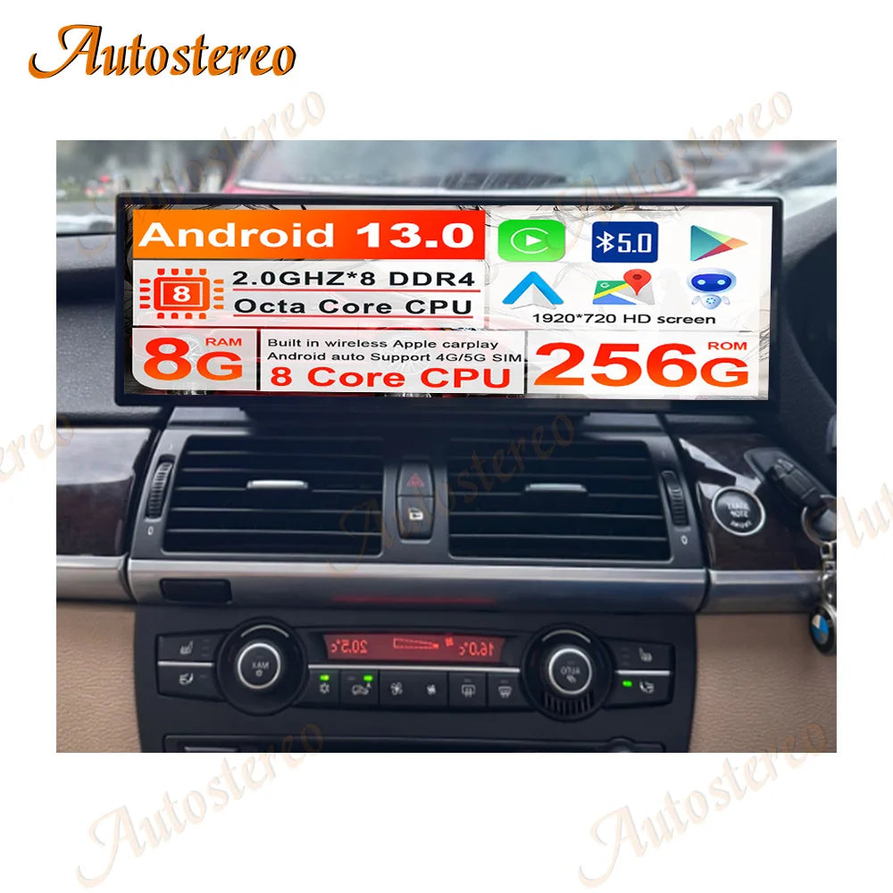 ID8 14.9 Inch Android 14 Carplay For BMW X5 E70 X6 E71 CCC CIC Car Multimedia Player GPS N
