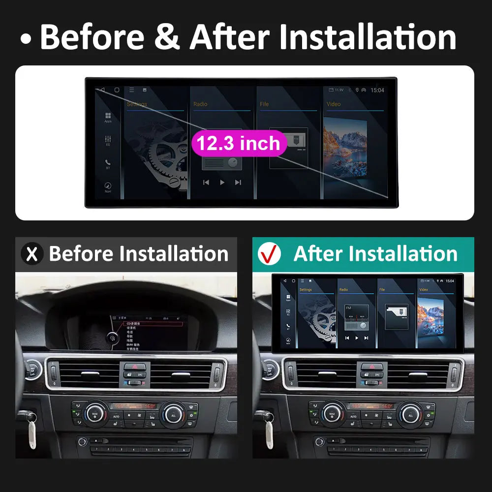 for BMW 3 Series E92 2007 2008 2009 2010 2011 Android 15 CCC CIC System Wireless Carplay I | AUTOKITSHOP