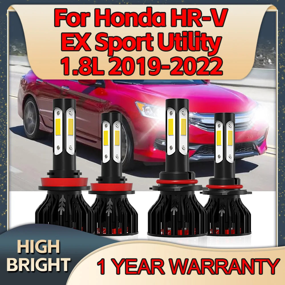 LED 4Side Chip 30000LM Headlight Bulb 9005 H11 6000k White For Honda HRV EX Sport Utility
