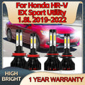 LED 4Side Chip 30000LM Headlight Bulb 9005 H11 6000k White For Honda HRV EX Sport Utility