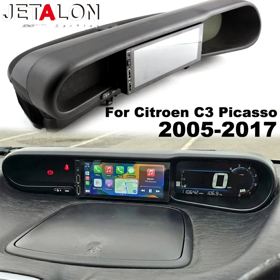 7 inch Screen For Citroen C3 Picasso 2005-2017 Car Radio Android 15 Stereo Auto Multimedia