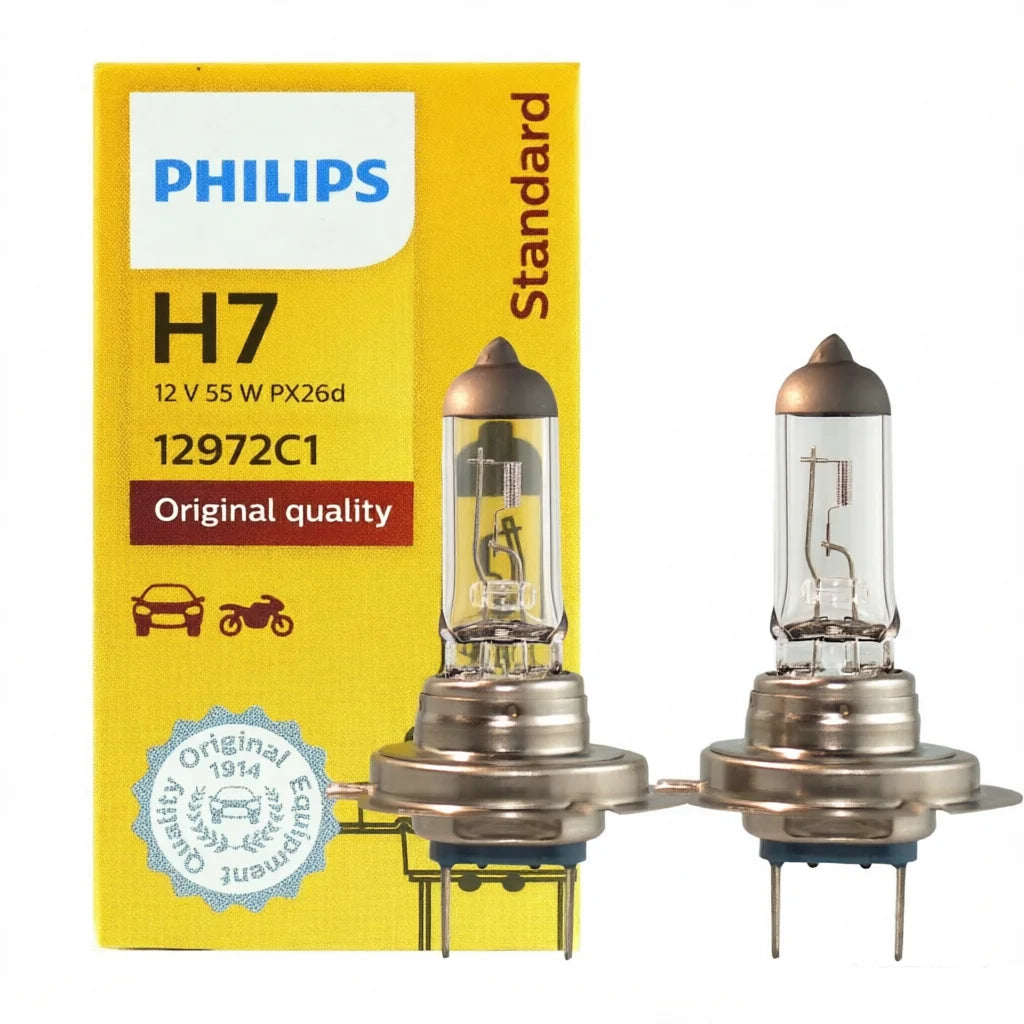 Philips Vision H7 12V 55W PX26d Original Car Halogen Headlight 3200K Standard Auto Replace