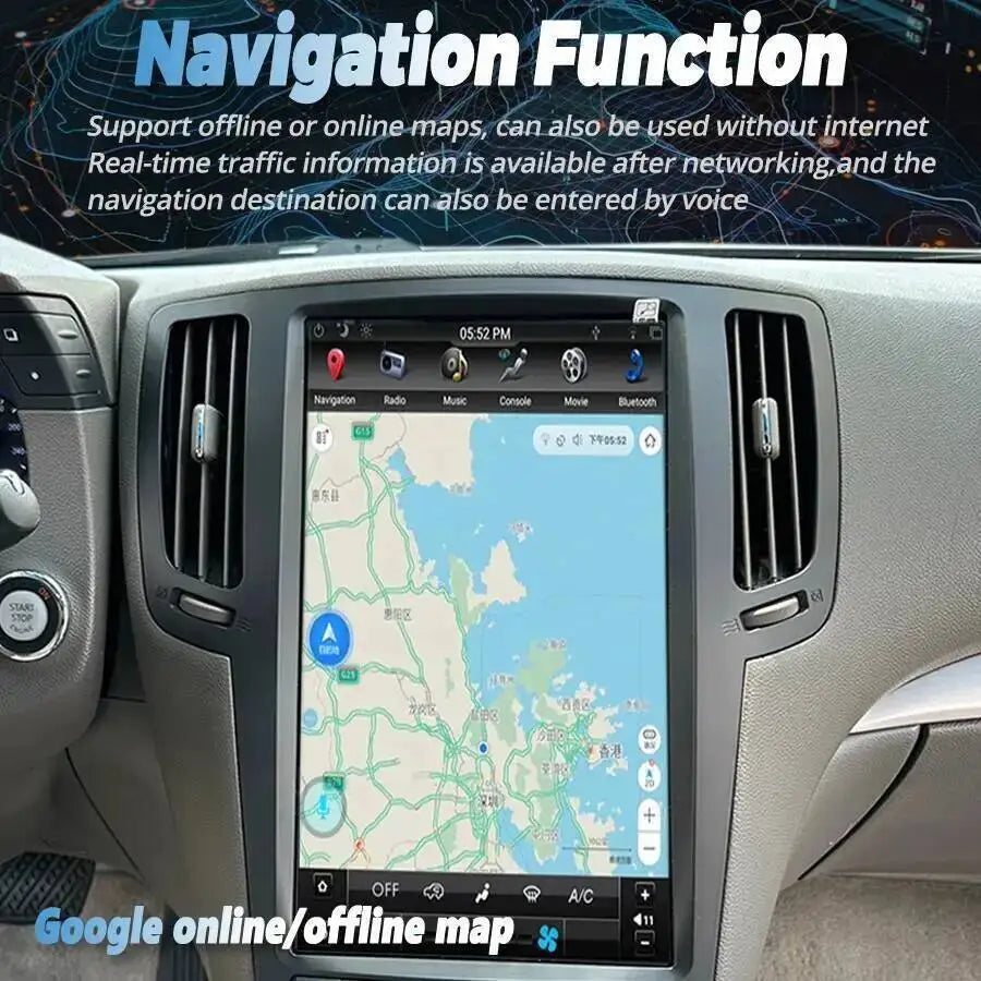 For INFINITI G37 2007-2013 GPS Carplay 13.6" Car Multimedia Video Player Stereo Navi Headu | AUTOKITSHOP