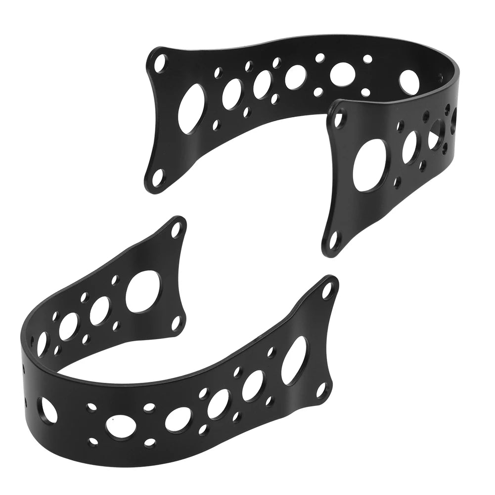 Motorcycle Chrome/Black Fender Tracker Fork Brace Narrow For Harley Sportster XL 883 1200 Dyna F - Automotive LED Light