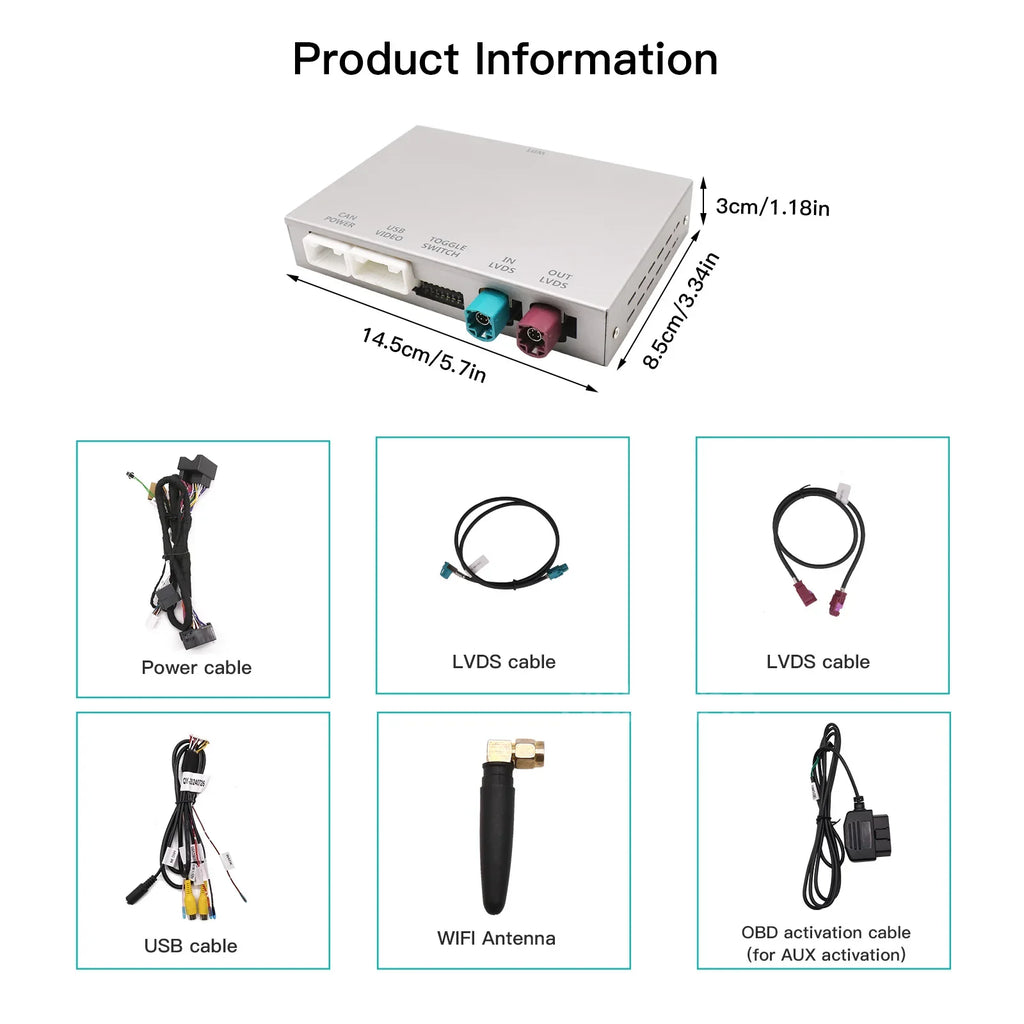 Android carplay wireless automatic converter box for Volkswagen Touareg RNS850 Mirror Link | AUTOKITSHOP