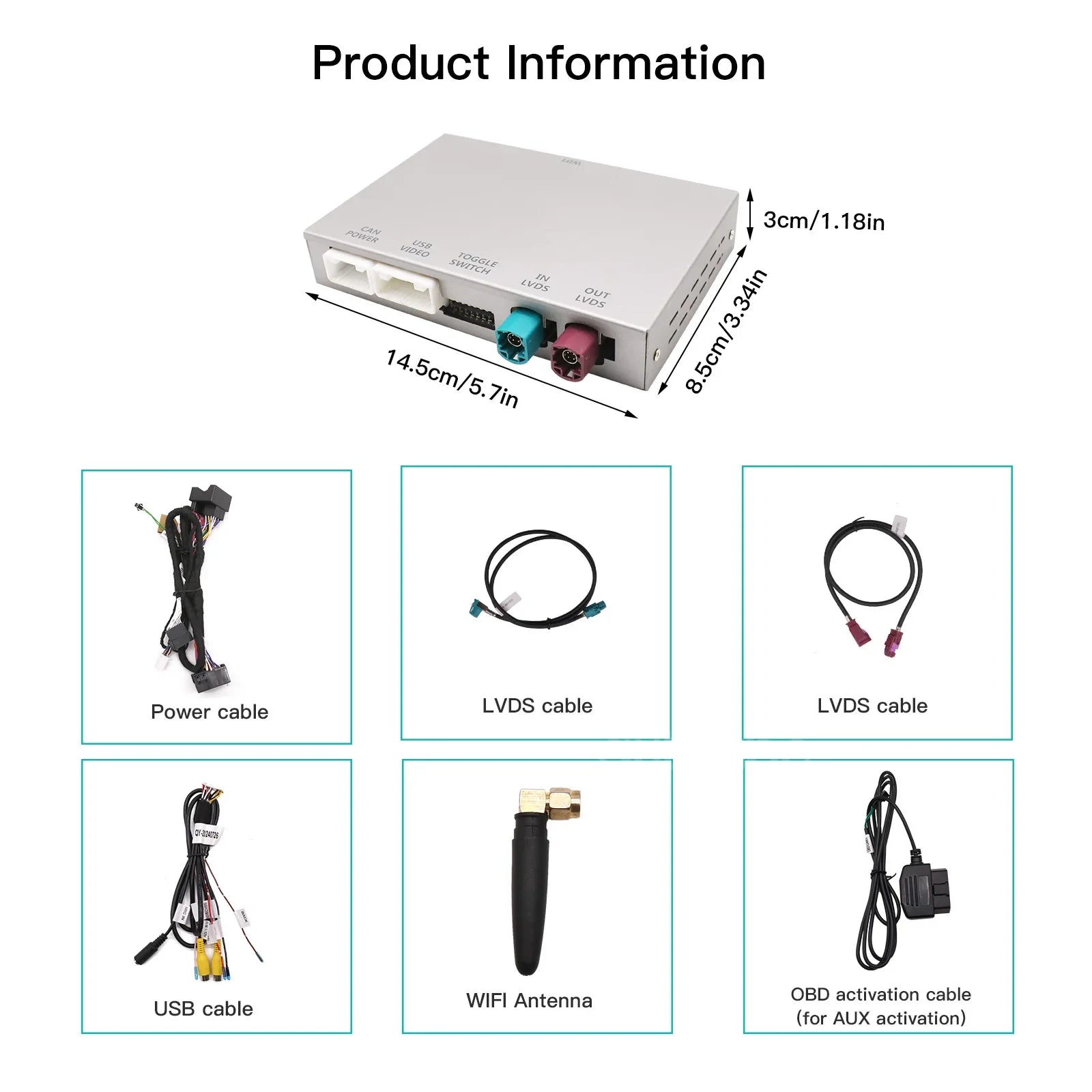 Android carplay wireless automatic converter box for Volkswagen Touareg RNS850 Mirror Link | AUTOKITSHOP