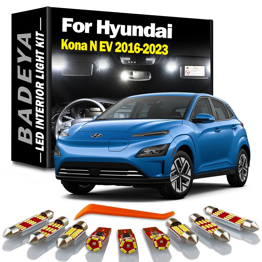 13-Piece LED Interior Light Kit for Hyundai - Canbus Error-Free Interior Bulbs