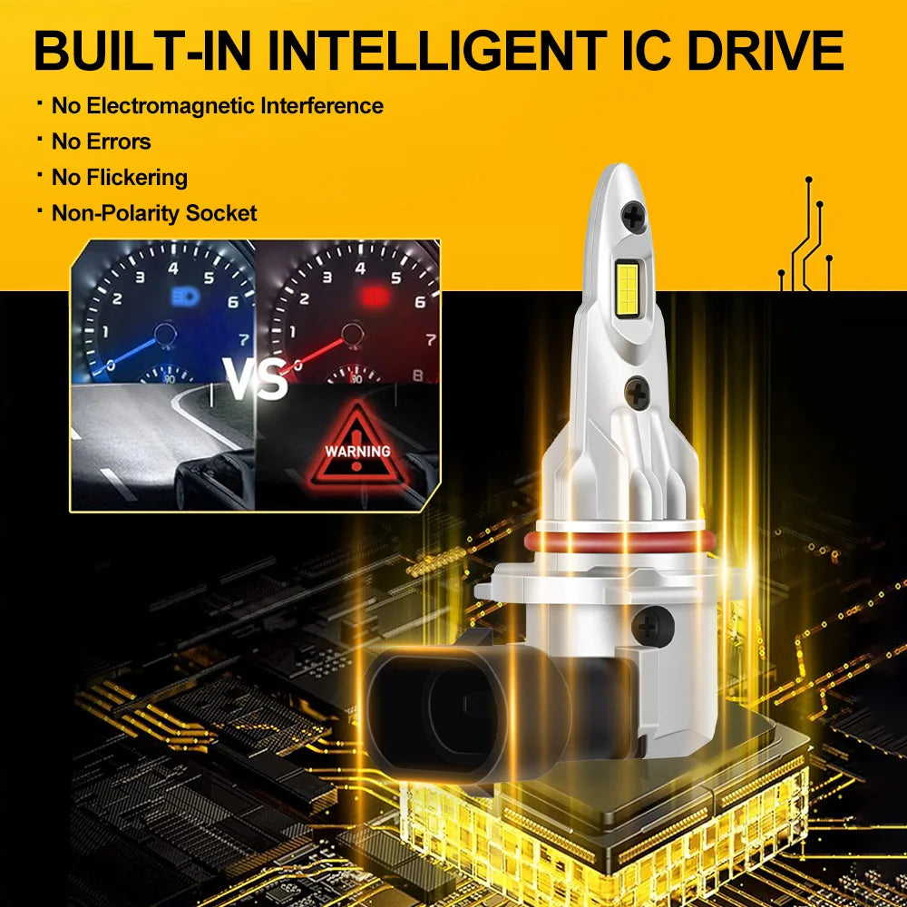 30000LM 9005 9006 LED Headlight Bulbs 300W High Power H4 H7 HB4 HB3 Car Lamps CSP Chip 600
