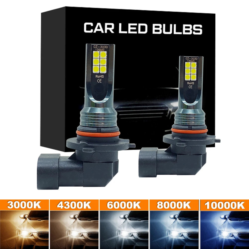 2x Led Light 9005 HB3 9006 HB4 12000LM Super Bright H4 H7 H11 H8 H9 H16JP H1 H3 Car Fog Li