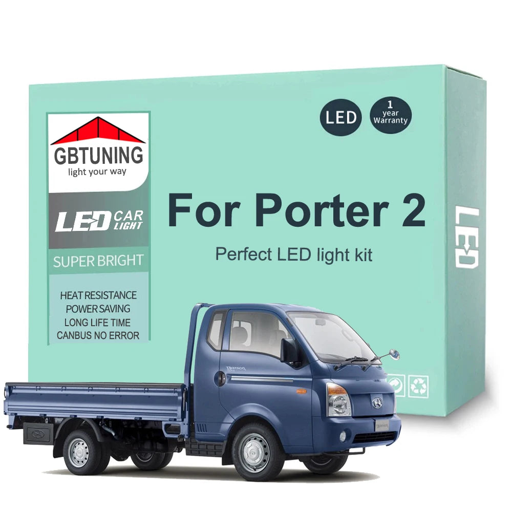 8-Piece LED Interior Light Kit for Hyundai Porter 2 - Canbus Error-Free Bulbs | AUTOKITSHOP