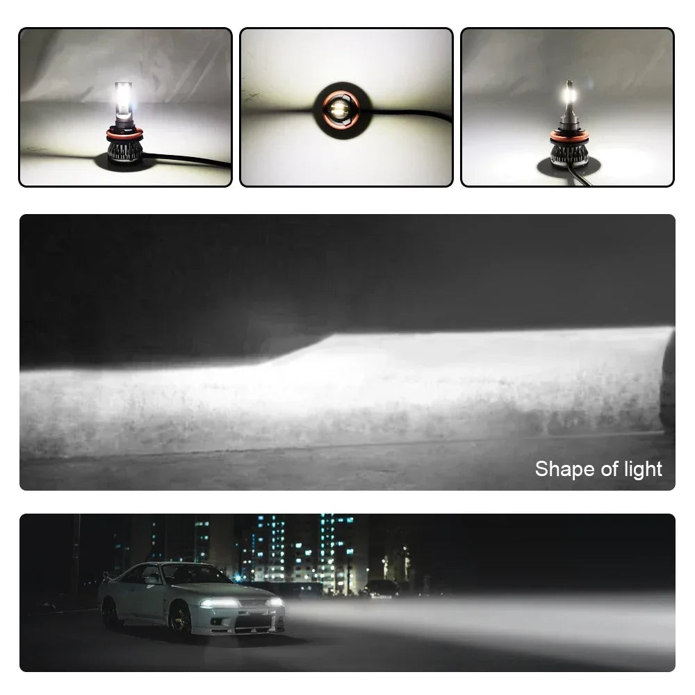 H7 LED Car Headlight Bulbs 6000LM 72W Mini H4 H8 H9 H11 Headlamps Kit 9005 HB3 9006 HB4 90