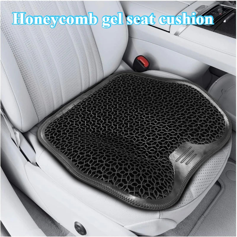 Car Gel Cushion Honeycomb Design Summer Car Gel Seat Cushion Breathable Thread Seat Pad Elastic  - Automotive LED Light