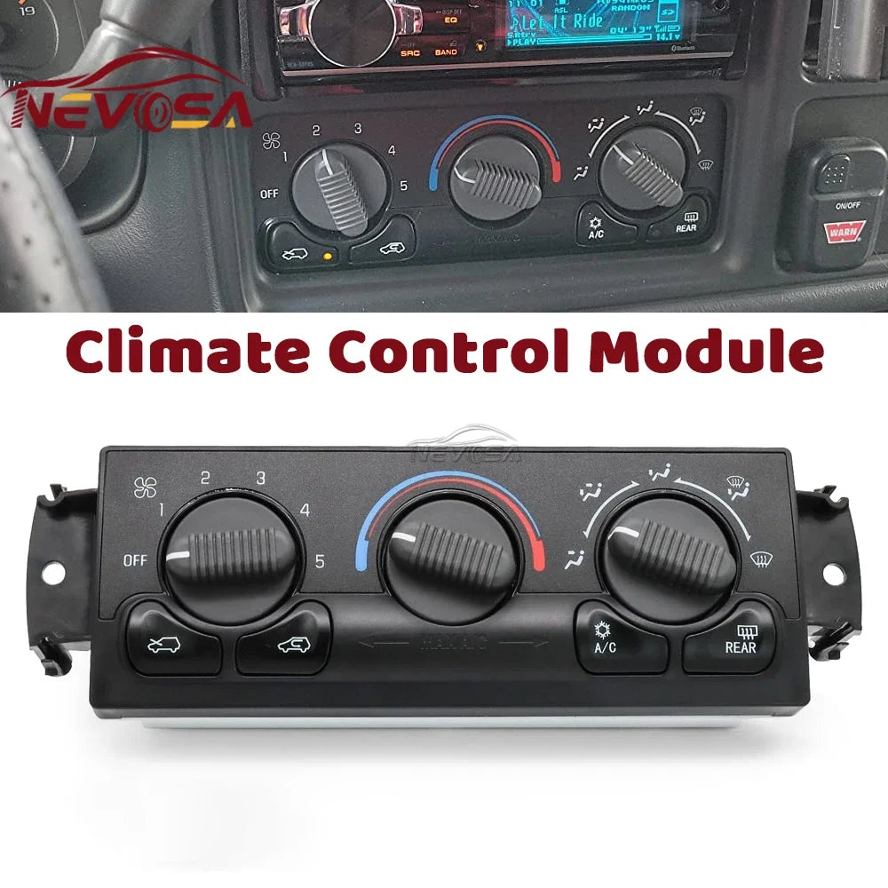Air Condition AC Control Switch Panel Module For Chevrolet Tahoe Silverado GMC 1500 2500 1999 20 - Automotive LED Light