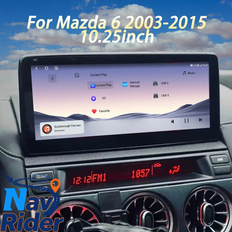10.25inch Android Multimedia Video Player Carplay For Mazda 6 2003-2015 Navigation Autorad